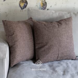 EKULÀ Federe Copricuscino Marrone Arredo Divano 45 x 45 cm