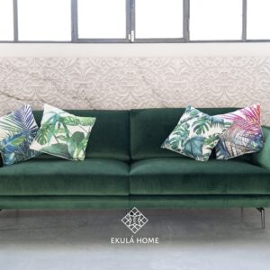 EKULÀ Set di 4 Federe Copricuscino Arredo Divano Camera 45 x 45 cm Tessuto Ultra Soffice Peluche