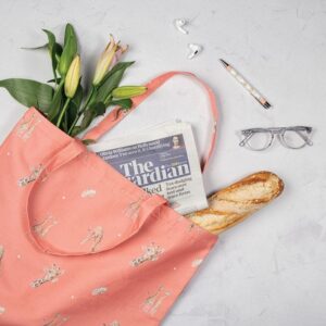 Borsa Shopper in Tela, Giraffa