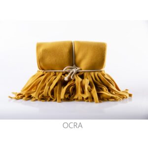 Plaid Pile Frange TELMA 130X170cm Ocra
