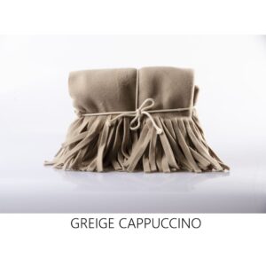 Plaid Pile Frange TELMA 130x170cm Greige Cappuccino