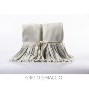 Plaid Pile Frange TELMA 130x170cm Grigio Ghiaccio