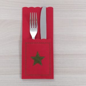 Portaposate in Pannolencio Ricamato Stella