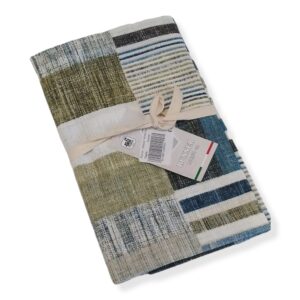 Runner 140x50 Multiriga Blu-Verde-Nero