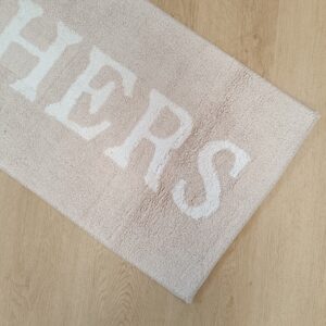 Tappeto Bagno HERS "Lei" Beige 100% Cotone 50x80cm