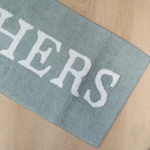 Tappeto Bagno HERS "Lei" Grigio Pietra 100% Cotone 50x80cm