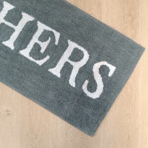 Tappeto Bagno HERS "Lei" Grigio Scuro 100% Cotone 50x80cm