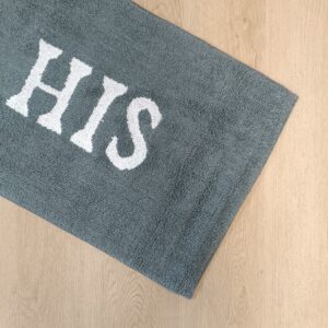 Tappeto Bagno HIS "Lui" Grigio Scuro 100% Cotone 50x80cm
