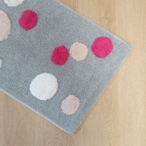 Tappeto Bagno Paul Grigio Perla 100% Cotone 50x80cm