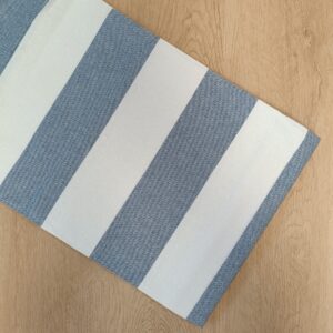 Telo Copritutto Copridivano Rigone Panna/ Blu 2 Piazze circa 270x270cm