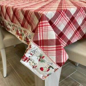 Tovaglia Natale Ortisei 140x240cm 12 Posti