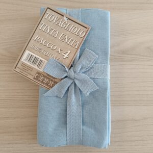 Tovaglioli conf. 4 Azzurro 100% Cotone