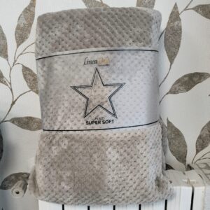 Plaid Super Soft EcoPelliccia + Sherpa Grigio Perla 130x160cm