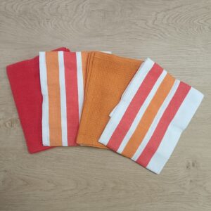 Set 4 Canovacci Denise Arancio 100% Cotone
