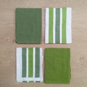 Set 4 Canovacci Denise Verde 100% Cotone