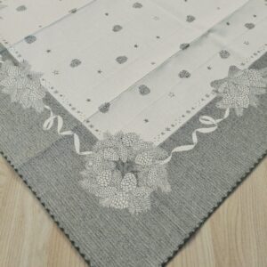 Centrotavola Natale Gobelin Lurex Nordic 93x93cm